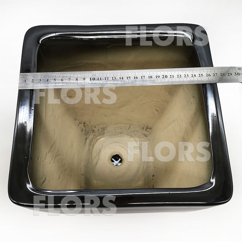 Горшок керамика Парус №03 с подст. Черный