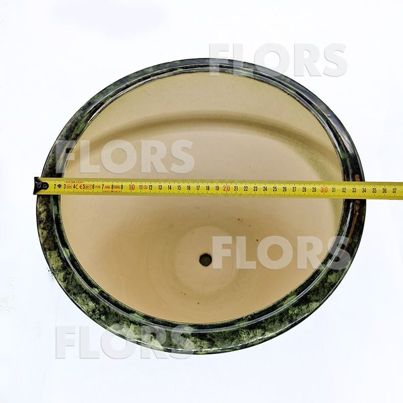 Горшок керамика Кедр №03 с подст. Зеленый