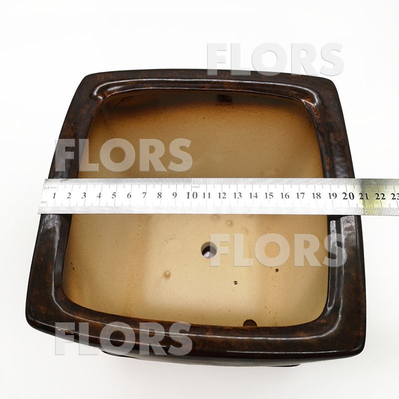 Горшок керамика Парус №01 с подст. Коричневый