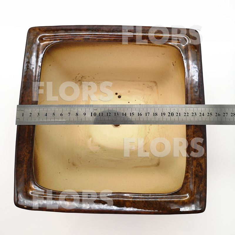 Горшок керамика Парус №02 с подст. Коричневый