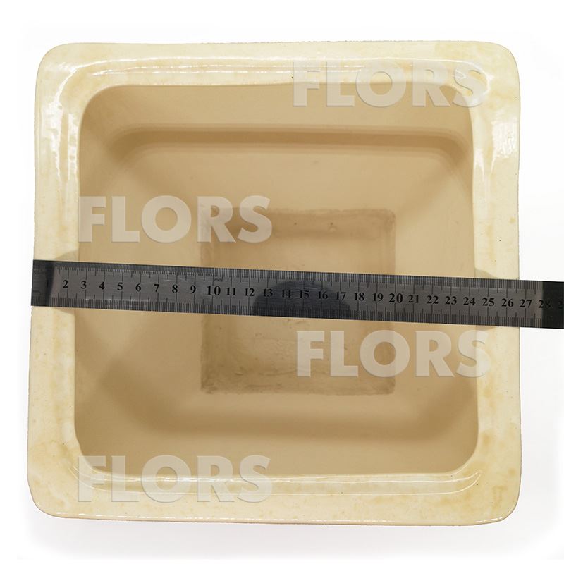 Горшок керамика Парус №03 с подст. Бежевый