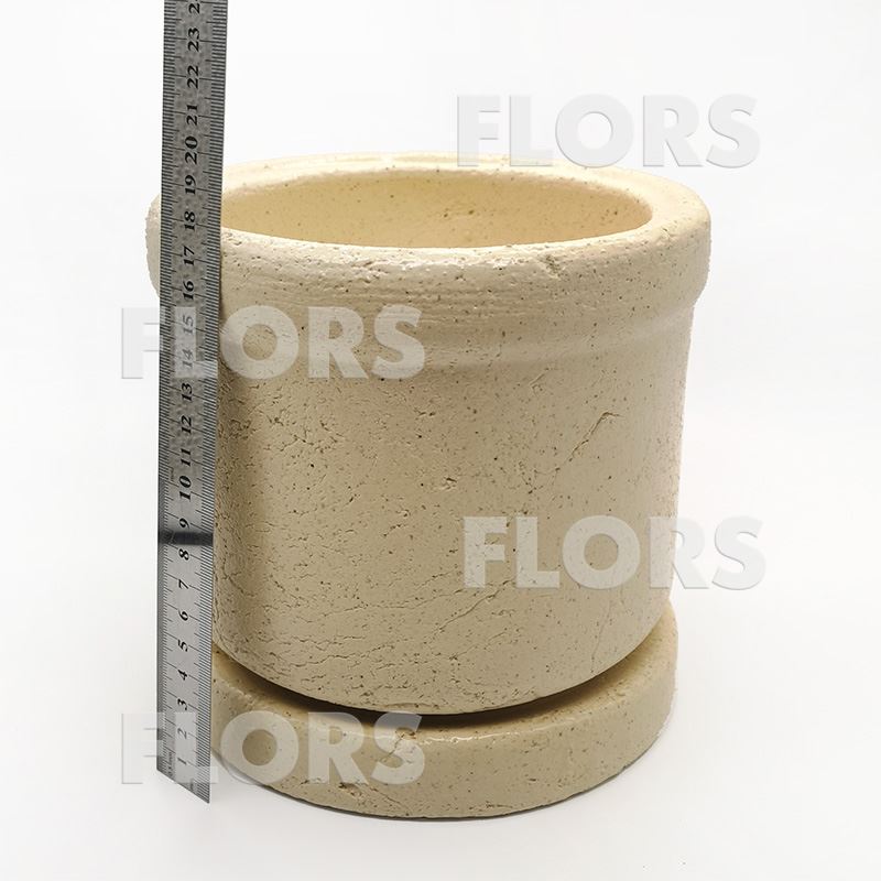 Горшок керамика Цилиндр №01 с подст. Шамот