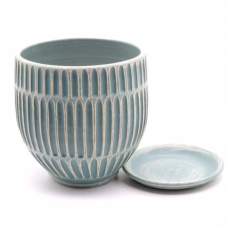 Горшок керамика Италия бирюзовый