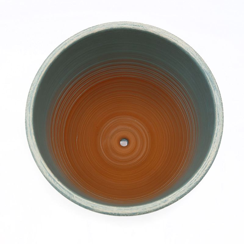 Горшок керамика Италия бирюзовый