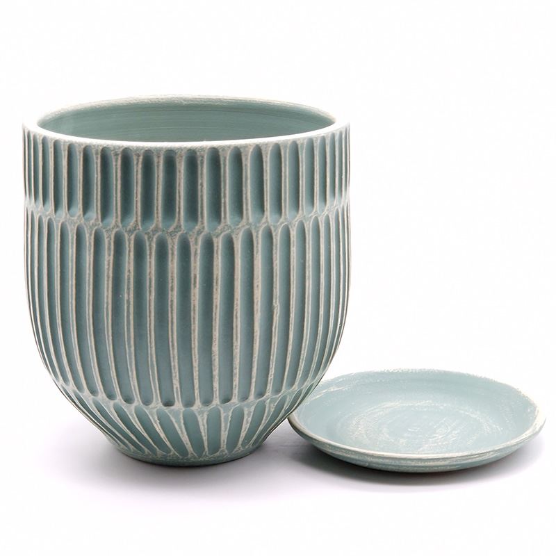 Горшок керамика Италия бирюзовый