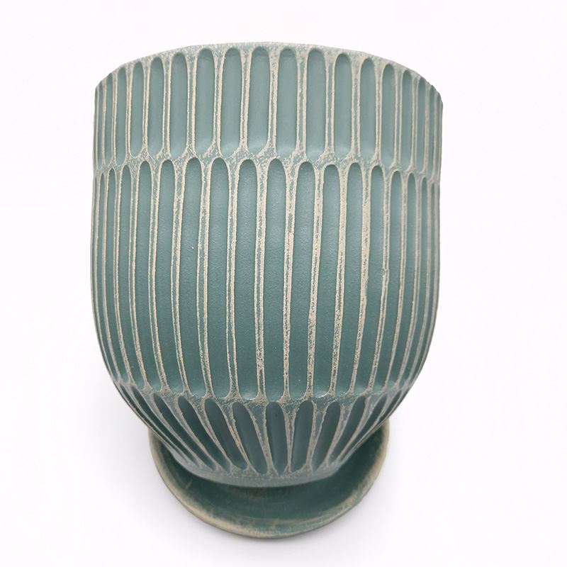 Горшок керамика Италия бирюзовый