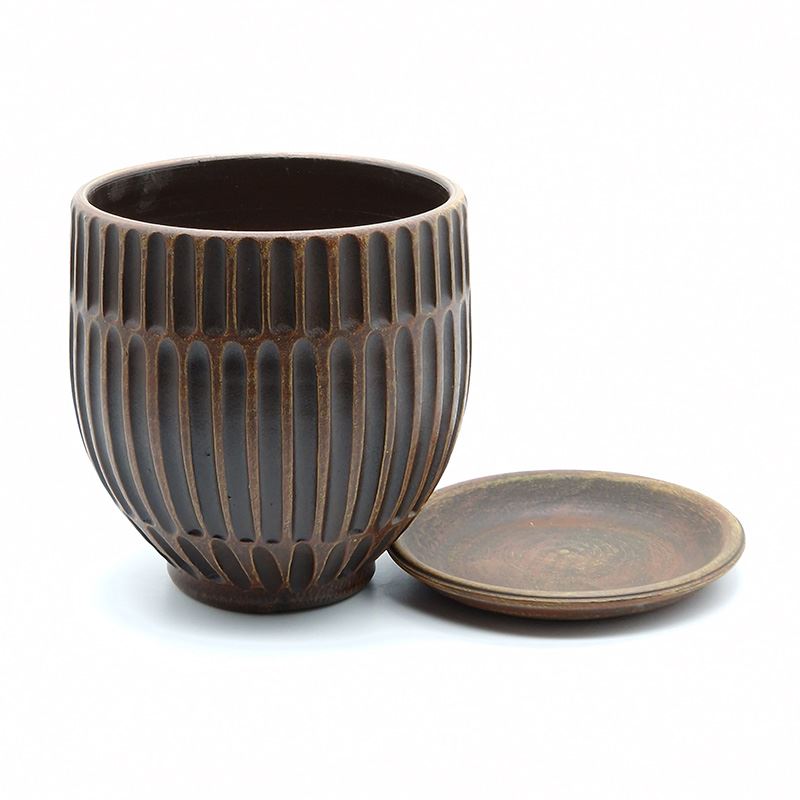 Горшок керамика Италия шоколад