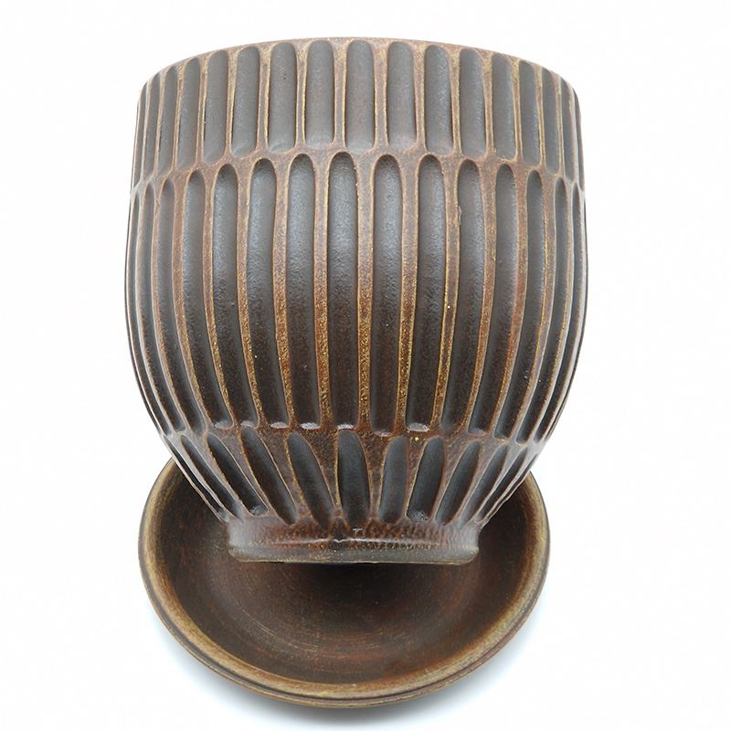 Горшок керамика Италия шоколад