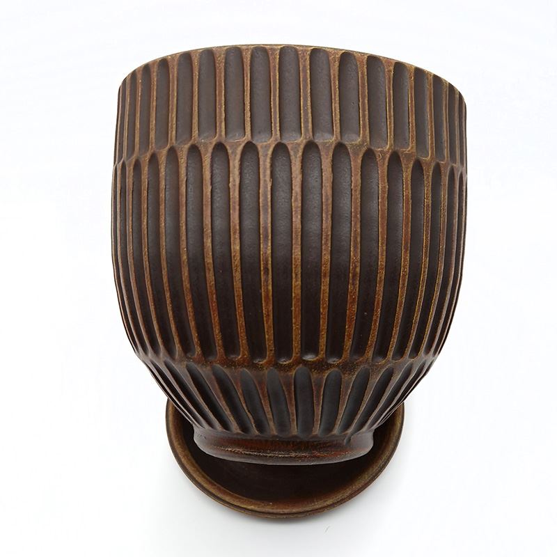 Горшок керамика Италия шоколад