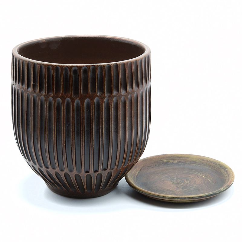 Горшок керамика Италия шоколад