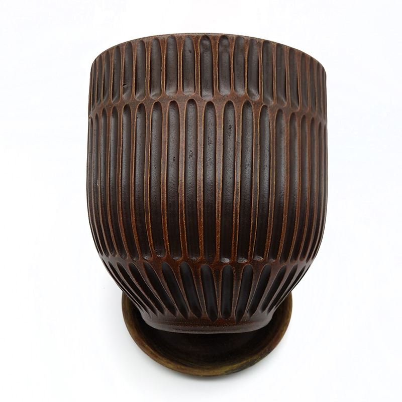 Горшок керамика Италия шоколад