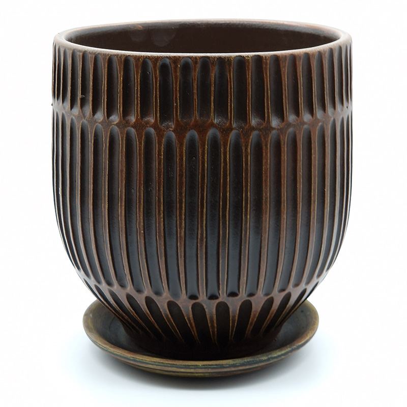 Горшок керамика Италия шоколад