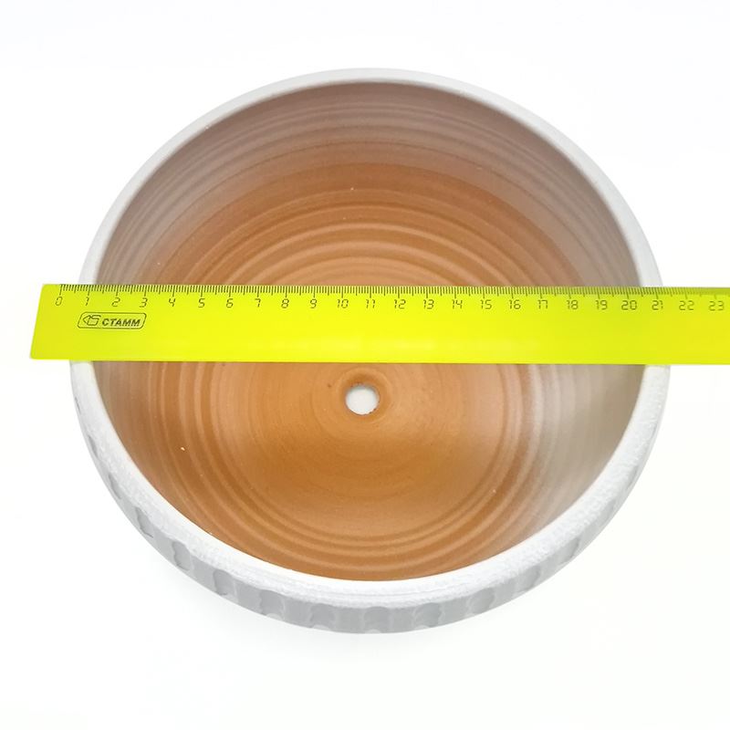 Бонсайница керамика Матис серо-белый