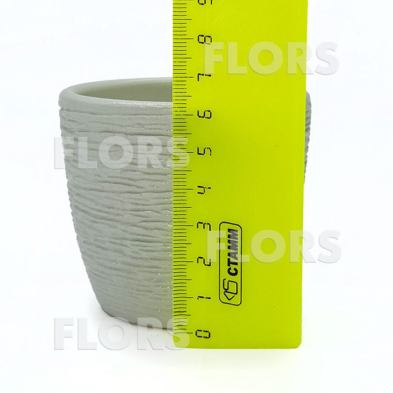 Комплект из 2-х кашпо керамика Крокус серый