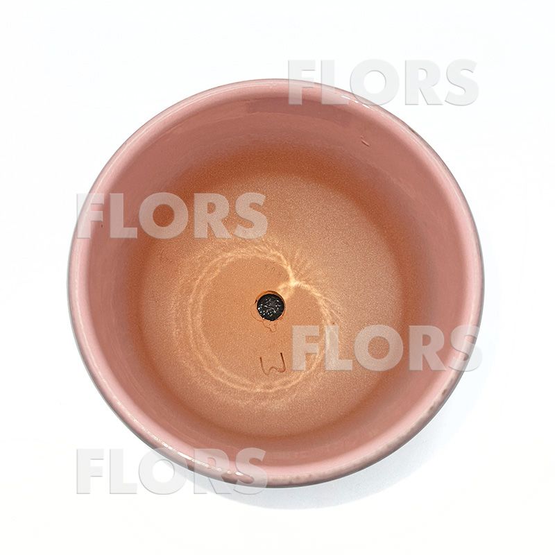 Комплект из 2-х горшков керамика Полоски розовый