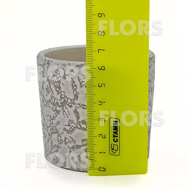 Комплект из 2-х кашпо керамика Цилиндр Маг белый