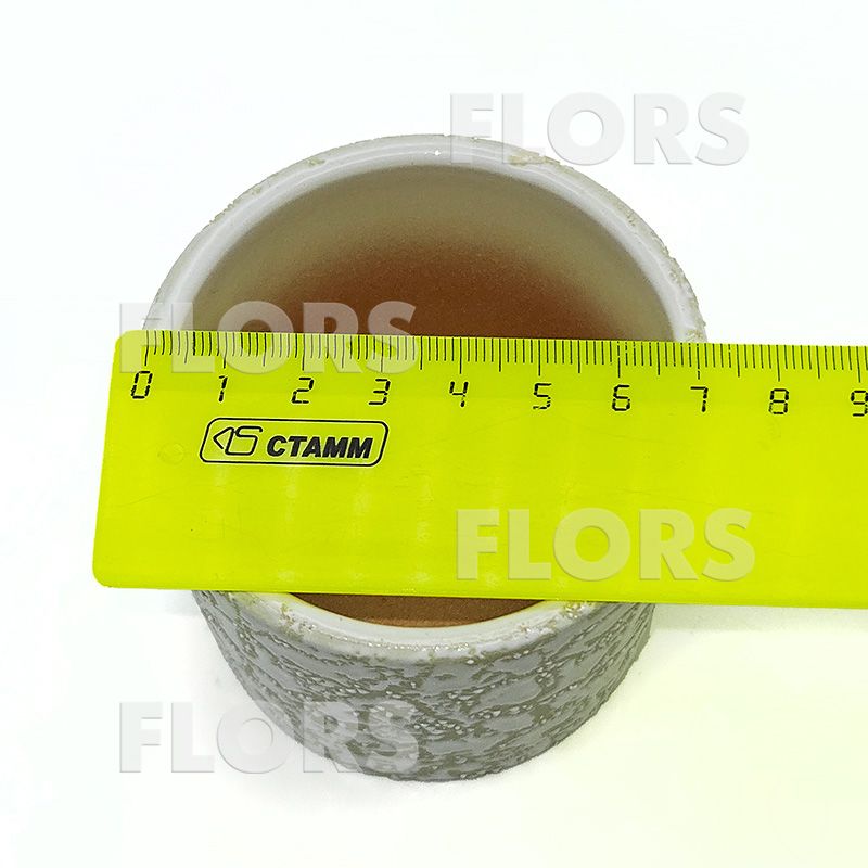 Комплект из 2-х кашпо керамика Цилиндр Маг зеленый