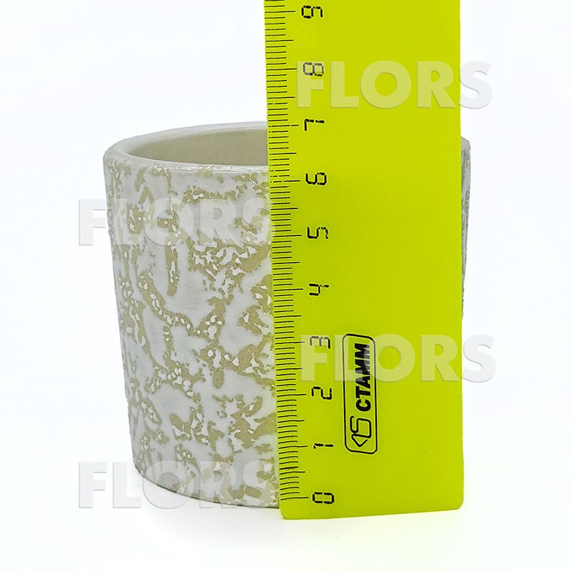 Комплект из 2-х кашпо керамика Цилиндр Маг зеленый