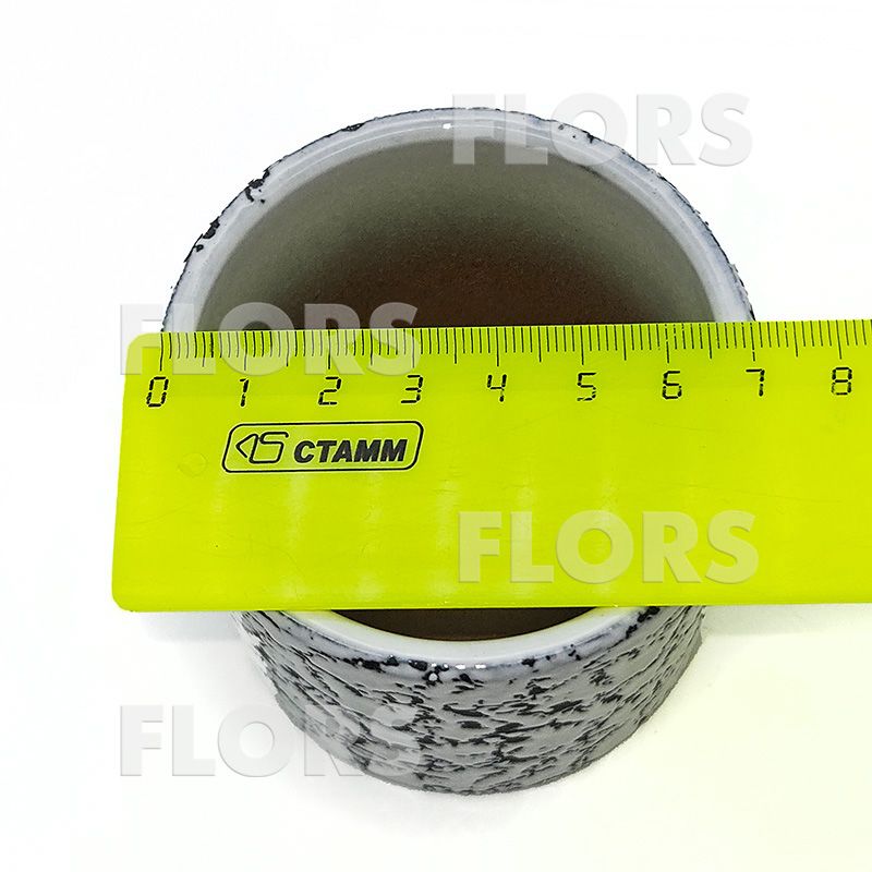 Комплект из 2-х кашпо керамика Цилиндр Маг серый