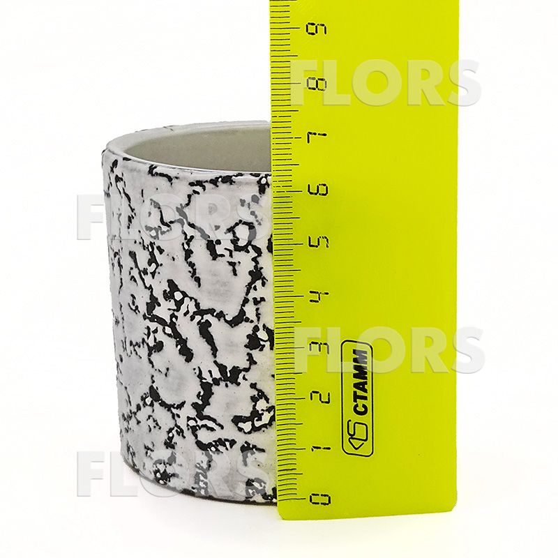 Комплект из 2-х кашпо керамика Цилиндр Маг серый