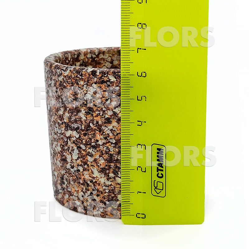 Комплект из 2-х кашпо керамика Цилиндр Сах коричневый