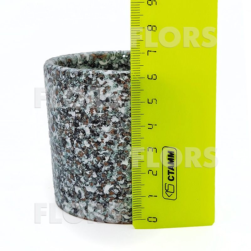 Комплект из 2-х кашпо керамика Цилиндр Сах серый