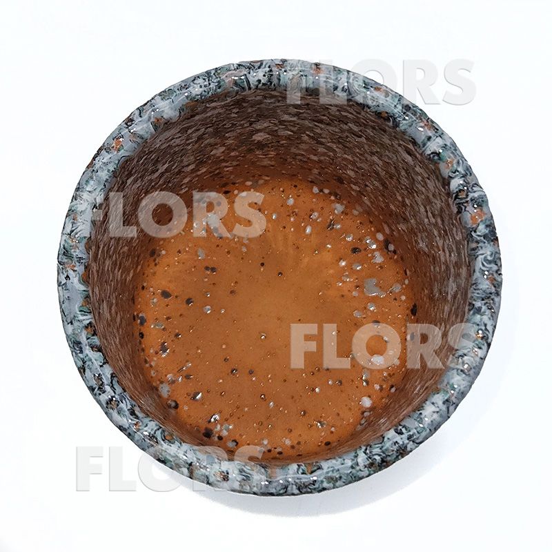 Комплект из 2-х кашпо керамика Цилиндр Сах серый