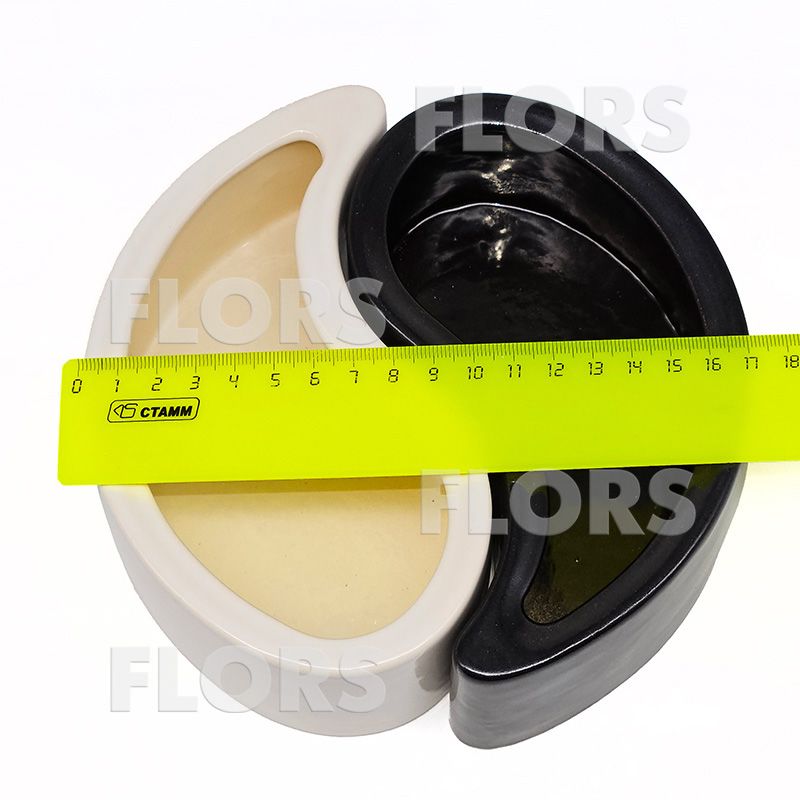 Комплект из 2-х кашпо керамика Инь-Янь