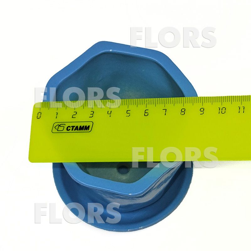 Комплект из 2-х горшков керамика Грани голубой