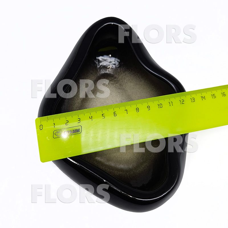 Горшок керамика Капля черный