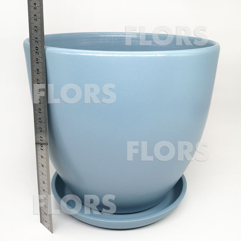 Горшок керамика Колор голубой