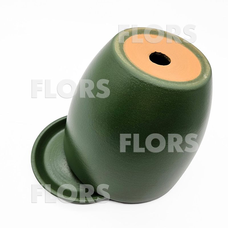 Горшок керамика Колор зеленый