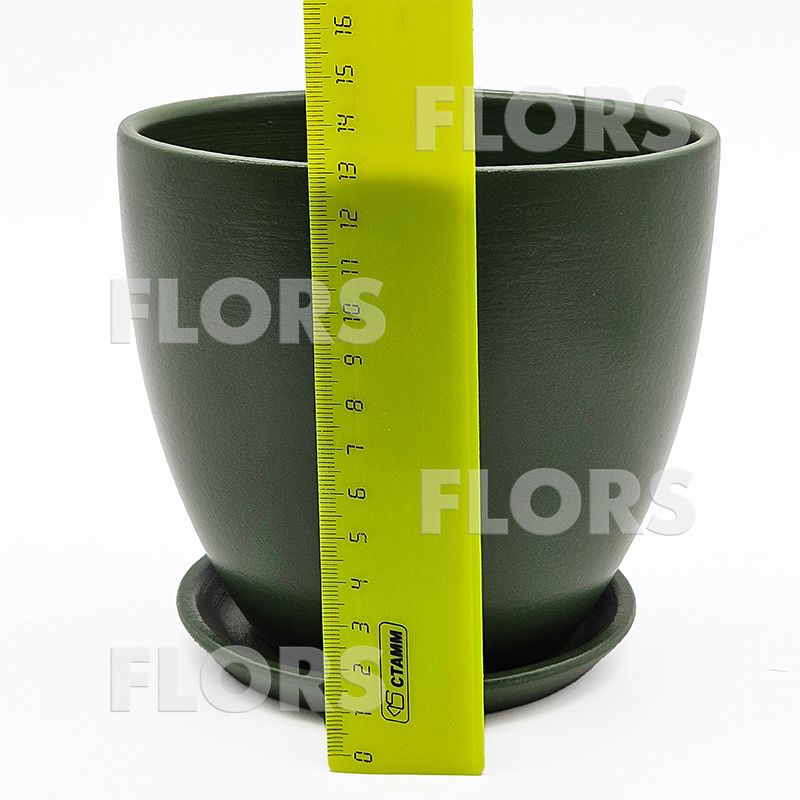 Горшок керамика Колор зеленый