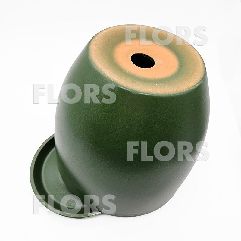 Горшок керамика Колор зеленый