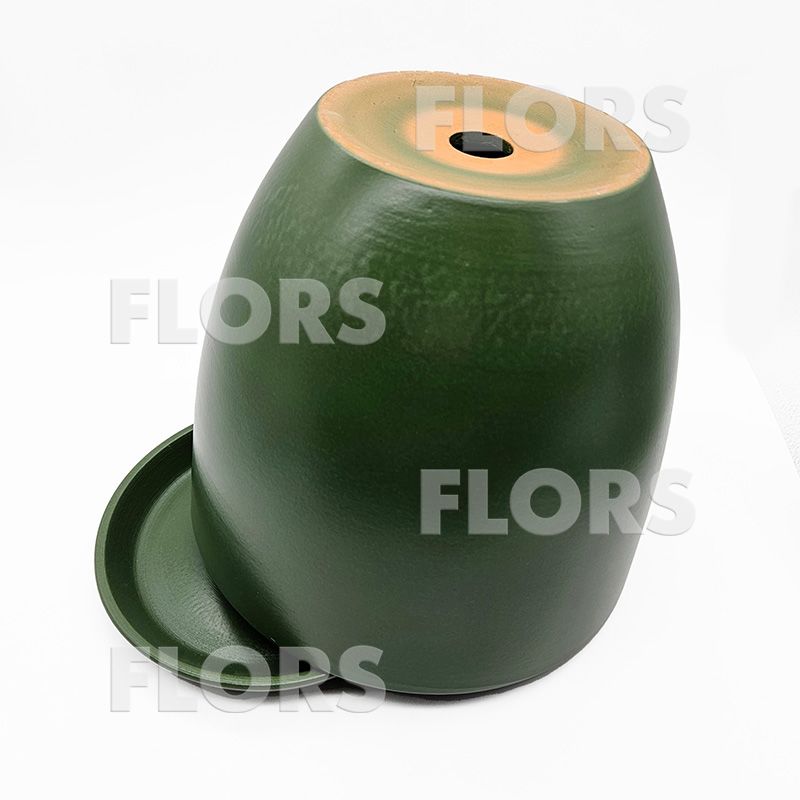 Горшок керамика Колор зеленый