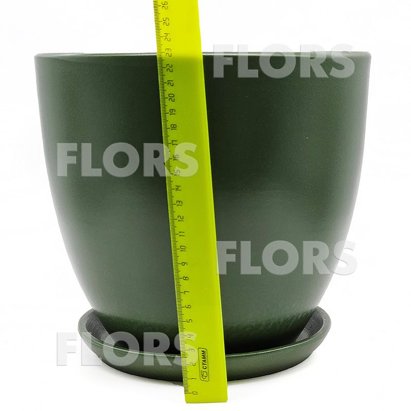 Горшок керамика Колор зеленый