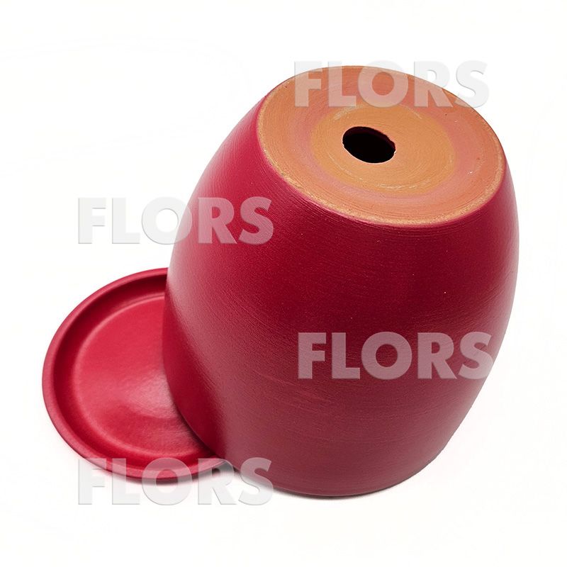 Горшок керамика Колор красный