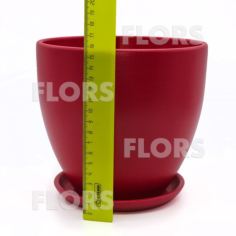 Горшок керамика Колор красный