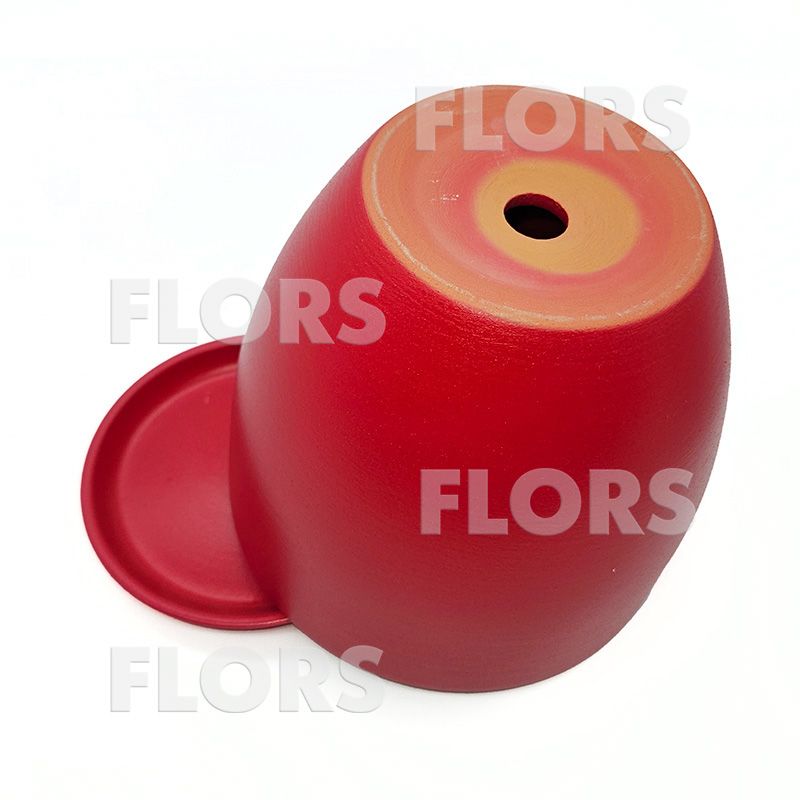 Горшок керамика Колор красный