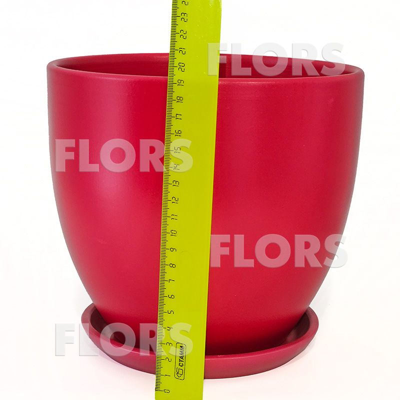 Горшок керамика Колор красный