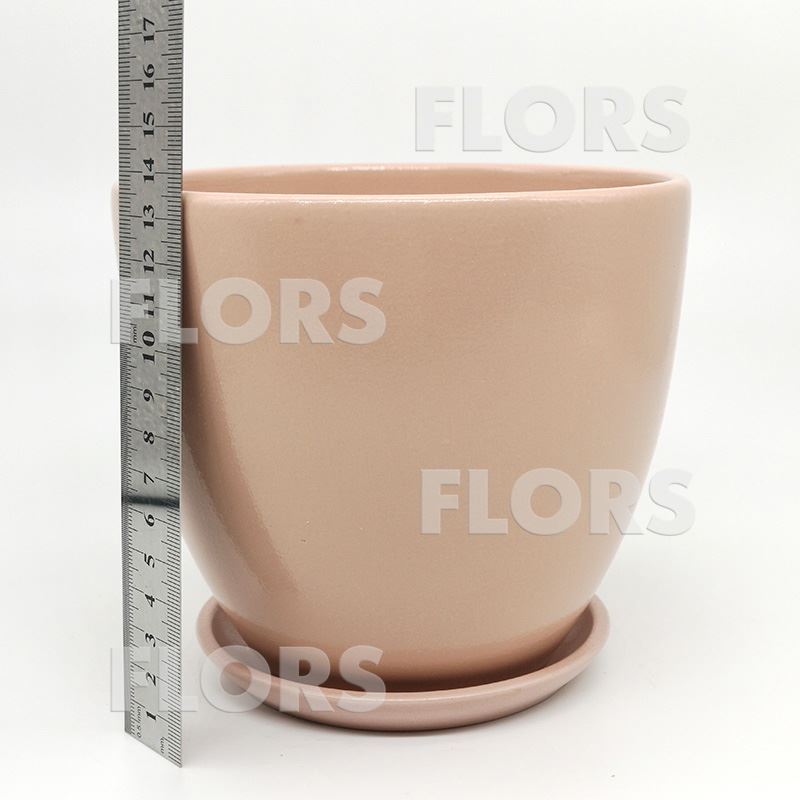 Горшок керамика Колор розовый