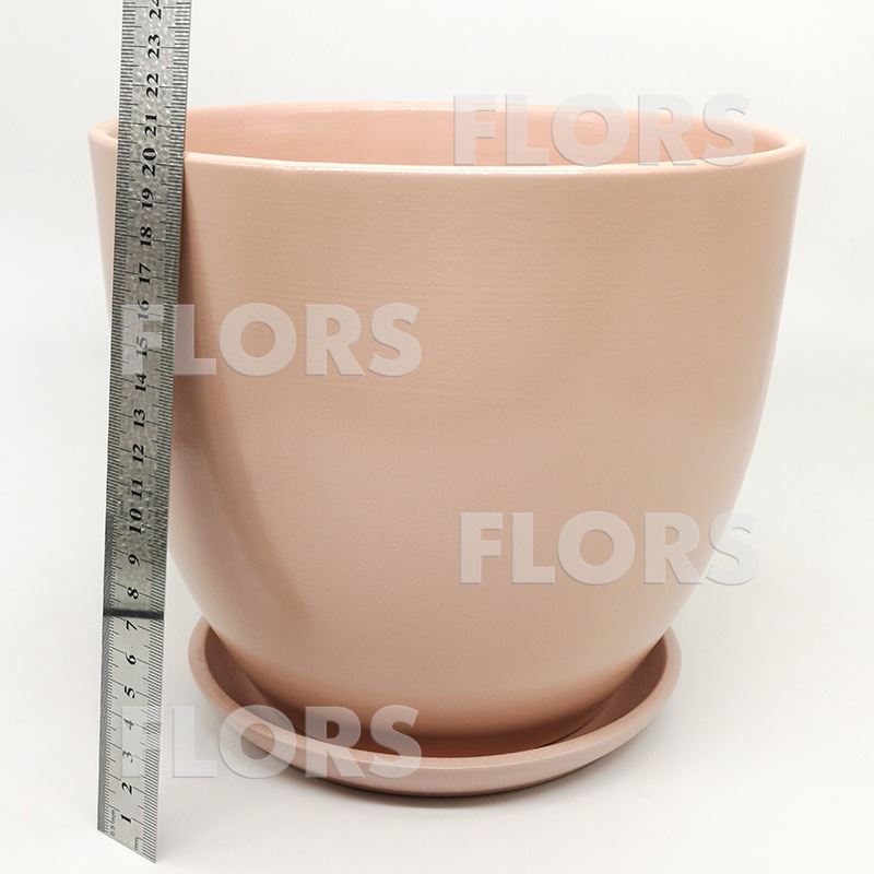 Горшок керамика Колор розовый