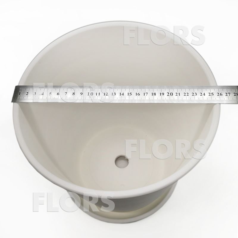 Горшок керамика Конус белый