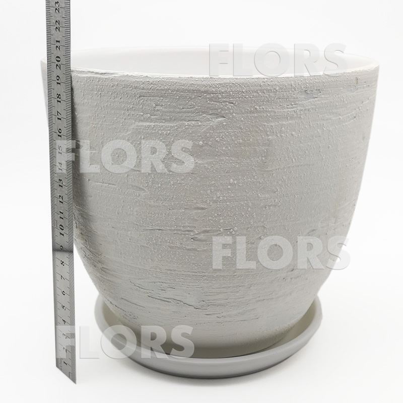 Горшок керамика Колор Л белый