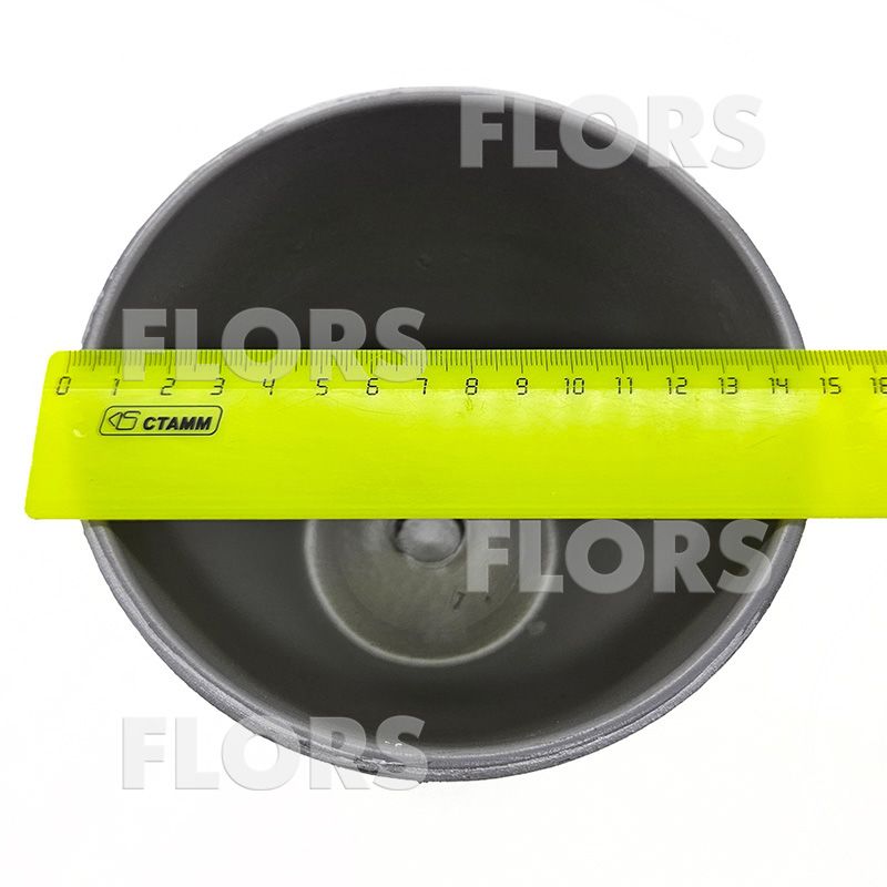 Горшок керамика Колор Л серо-белый