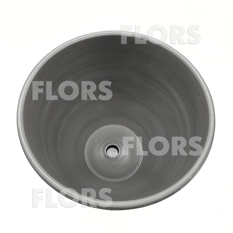 Горшок керамика Колор Л серо-белый