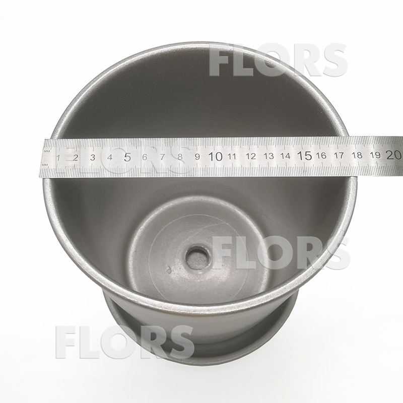 Горшок керамика Конус серебряный