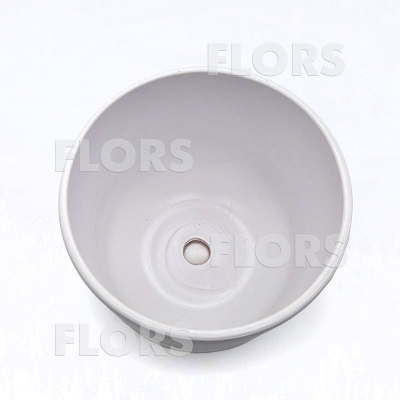 Горшок керамика Цилиндр Мяун белый