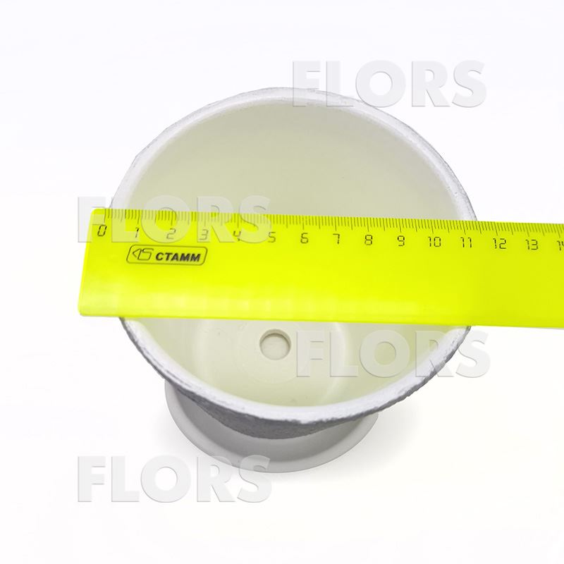 Горшок керамика Конус Дерево серый