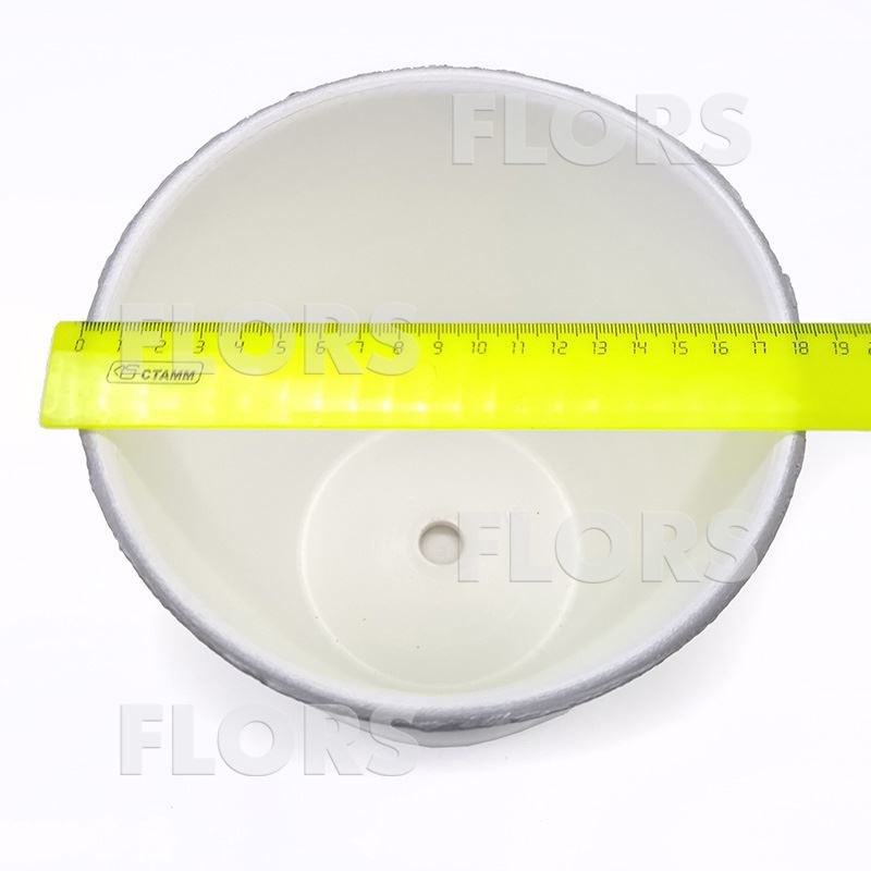 Горшок керамика Конус Дерево серый